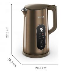 Tefal electric kettle Selection, 1.7L, double-walled, 9 tempr.conditions, bronze