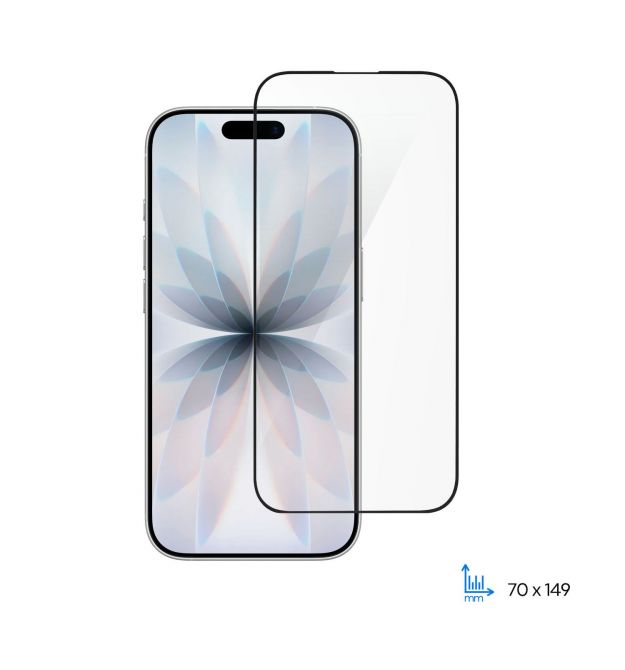 2E Захисне скло 2E для iPhone 17(6.3), 2.5D FCFG, (1 Pack), чорна рамка