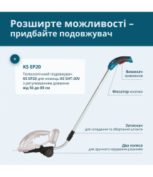 Könner & Söhnen Konner&Sohnen KS SHT-20V cordless grass shears 20V blades 19.9cm 1.6kg without battery for ZP