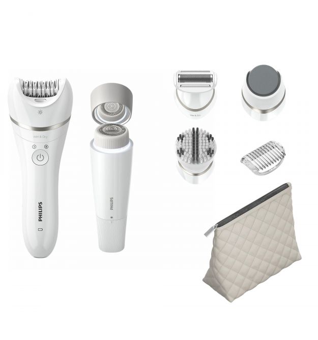 Philips Епілятор Philips Series 9000 дисковий, аккумул., пінцет.-32, волог.+сух., насадок-6, футляр, білий