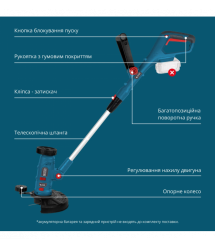 Könner & Söhnen Multifunctional cordless trimmer Konner&Sohnen KS MFT-20V 20V lithium-ion 2400rpm 3.8kg without battery for ZP
