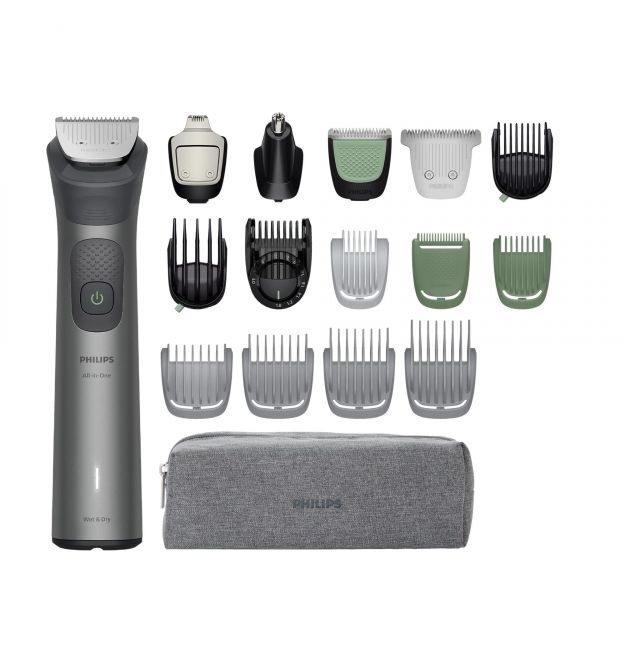 Philips Тример Philips Series 7000, для бороди, голови та тіла, насадок-17, сталь, сірий