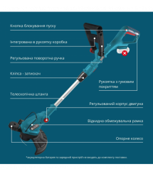 Könner & Söhnen Cordless garden trimmer Konner&Sohnen KS GT-20V 20V lithium-ion 8500rpm 1.95kg without battery for ZP