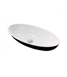 Adamant Раковина, умивальник ANDERE NEW, штучний камінь, овальна, без отвору дл