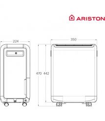 Ariston Осушувач повітря Ariston Deos EVO 12, 12л.на добу, 35м.кв , 130м3/год, 210Вт, ел.кер