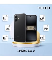 TECNO Смартфон TECNO Spark Go 2 (KM4) 6.67" 4/128ГБ, 2SIM, 5000мА•год, Ink Black
