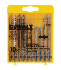DeWALT Полотно пиляльне для електролобзика по дереву та металу, набір 10шт