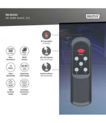 Digitus Відеокомутатор DIGITUS UHD HDMI (INx5 - OUTx1), 4K