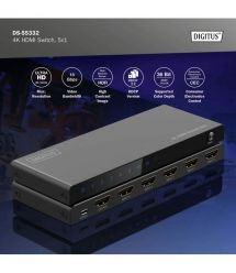 Digitus Відеокомутатор DIGITUS UHD HDMI (INx5 - OUTx1), 4K