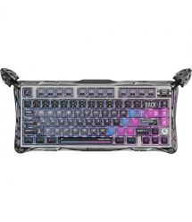 GravaStar Клавіатура механічна GravaStar K1 Pro 80keys, GravaStar x Kailh Speedy Mint, BT/WL/USB, cyberpunk