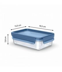 Tefal Tefal Master Seal Eco Food Container, 0.8L, rectangular, plastic, transparent, blue