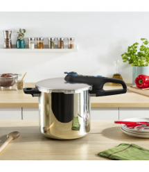 Tefal Tefal Pressure cooker Secure Trendy, 8l, with steam basket, stainless steel, plastic