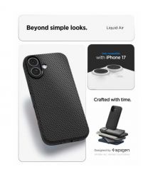 Spigen Чохол Spigen для iPhone 17, Liquid Air, Matte Black