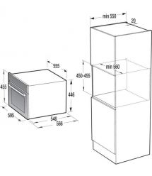 Gorenje Oven Gorenje electrical compact, 50L, A+, display, IconTouch, Wi-Fi, microwave function, black