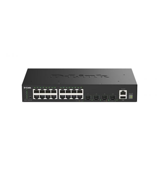 D-Link Комутатор DGS-1530-20 16xGE, 4xSFP+ Керований. L2+