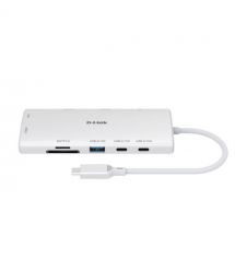 D-Link USB-С Хаб DUP-A01 10in1 2xHDMI, 1xGE, 2xUSB-C, 1xUSB-A 3.1, 1xUSB-A 3.0, 1xSD, 1xmicroSD, 1xUSB-C PD