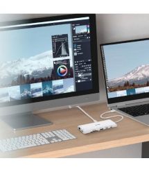 D-Link USB-С Хаб DUP-A01 10in1 2xHDMI, 1xGE, 2xUSB-C, 1xUSB-A 3.1, 1xUSB-A 3.0, 1xSD, 1xmicroSD, 1xUSB-C PD
