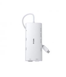 D-Link USB-С Хаб DUP-A01 10in1 2xHDMI, 1xGE, 2xUSB-C, 1xUSB-A 3.1, 1xUSB-A 3.0, 1xSD, 1xmicroSD, 1xUSB-C PD
