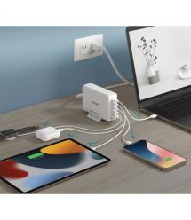 D-Link Зарядний пристрій мережевий DCF-241 240Вт GaN 4хUSB-С, 1xUSB-A, білий