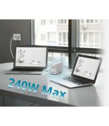 D-Link Зарядний пристрій мережевий DCF-241 240Вт GaN 4хUSB-С, 1xUSB-A, білий