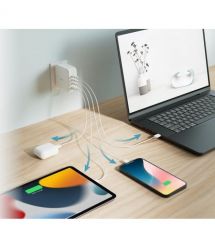 D-Link Зарядний пристрій мережевий DCP-101 100Вт GaN 3хUSB-С, 1xUSB-A, білий