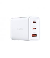 D-Link Зарядний пристрій мережевий DCP-651 65Вт GaN 2хUSB-С, 1xUSB-A, білий