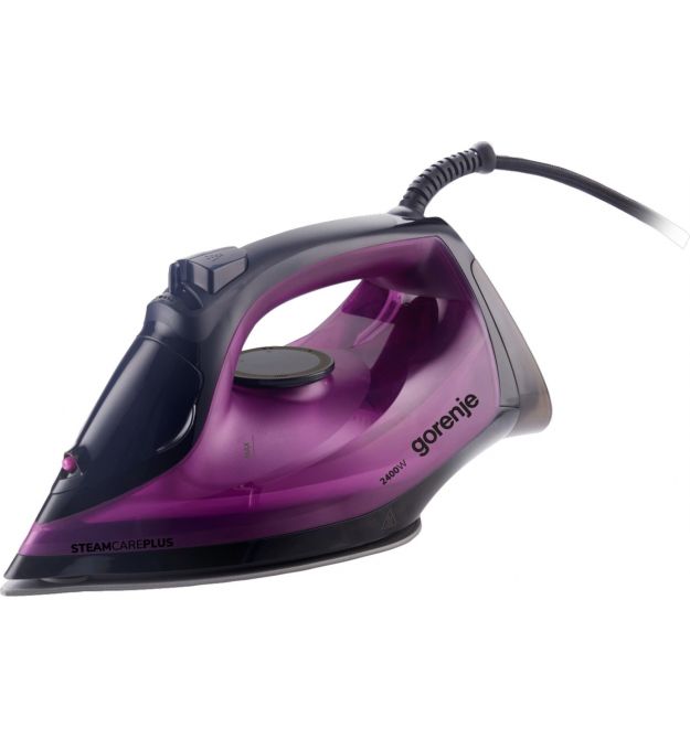 Gorenje Gorenje iron, 2400W, 450ml, steam boost -40g, constant steam - 180g, Anti-calc, ceramic soleplate, burgundyiron, 2400W,