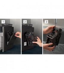 Siemens Siemens Coffee machine, 1.7L, auto capuchino maker, LED display, auto recipe-8, black-silver