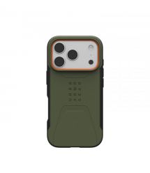 UAG Чехол для iPhone 17 Pro, Civilian MagSafe, Olive/Orange
