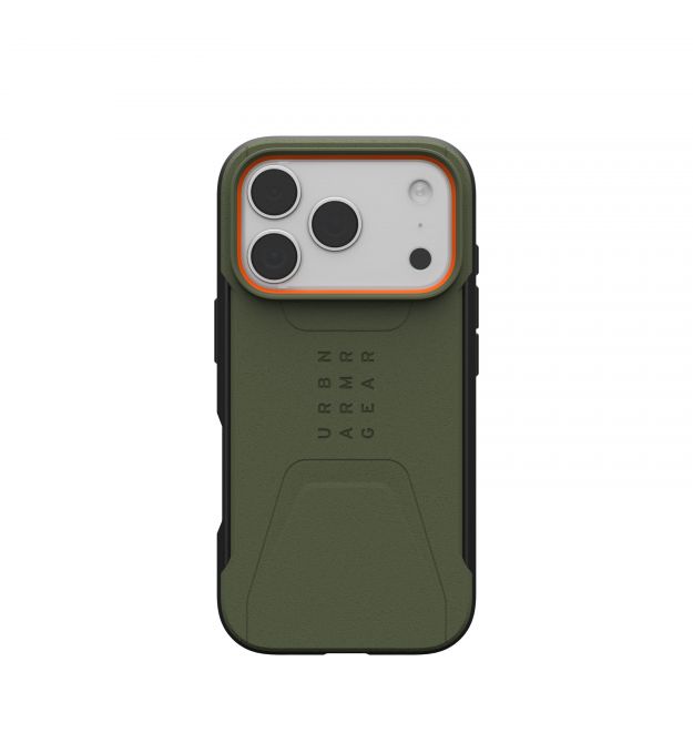 UAG Чехол для iPhone 17 Pro, Civilian MagSafe, Olive/Orange