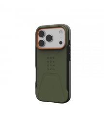 UAG Чехол для iPhone 17 Pro, Civilian MagSafe, Olive/Orange