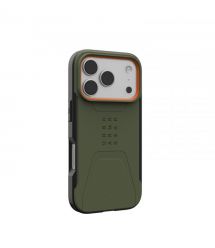 UAG Чехол для iPhone 17 Pro, Civilian MagSafe, Olive/Orange