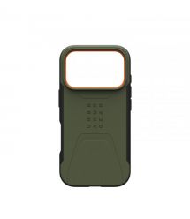 UAG Чехол для iPhone 17 Pro, Civilian MagSafe, Olive/Orange