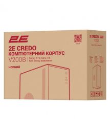 2E Корпус 2E Credo V200B без БЖ, 2xUSB3.0, 1x80мм, VGA 250мм, mATX, чорний