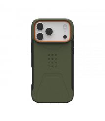 UAG Чехол для iPhone 17 Pro Max, Civilian MagSafe, Olive/Orange