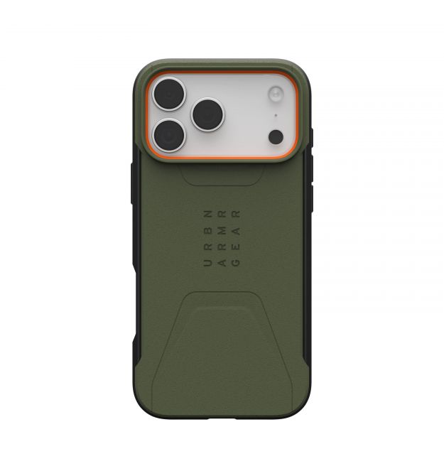 UAG Чехол для iPhone 17 Pro Max, Civilian MagSafe, Olive/Orange