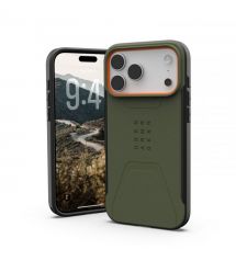 UAG Чехол для iPhone 17 Pro Max, Civilian MagSafe, Olive/Orange
