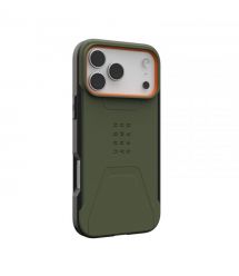 UAG Чехол для iPhone 17 Pro Max, Civilian MagSafe, Olive/Orange