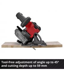 Einhell Пила дискова акумуляторна TP-CS 18/165 Li BL-Solo безщіткова 18В 5000об/хв 165х20мм 2.95кг без АКБ та ЗП