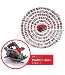 Einhell Пила дискова акумуляторна TP-CS 18/165 Li BL-Solo безщіткова 18В 5000об/хв 165х20мм 2.95кг без АКБ та ЗП