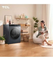 TCL Стиральная машина фронтальная, 9кг, 1400, A+++, 57см, дисплей, пар, инвертор, серый