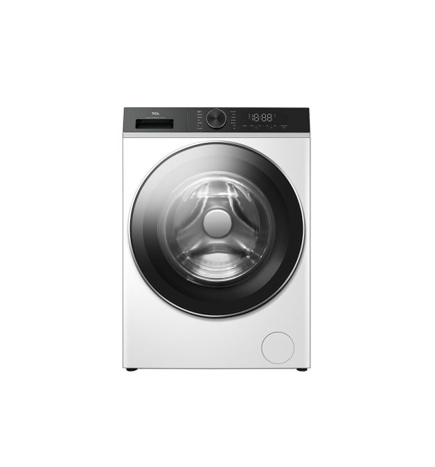 TCL Стиральная машина фронтальная, 9кг, 1400, A+++, 57см, дисплей, пар, инвертор, белый