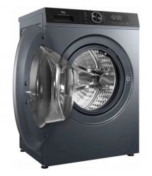 TCL Стиральная машина фронтальная, 8кг, 1400, A+++, 53см, дисплей, пар, инвертор, серый