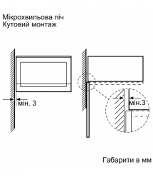 Bosch Bosch Microwave oven built-in, 25L, electronic control, 900W, grill, display, white