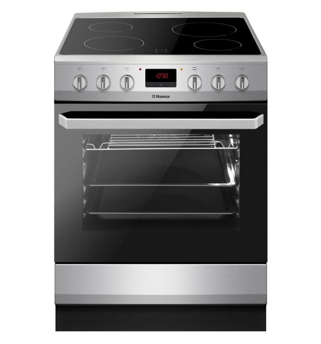 Hansa Плита електрична склокерамічна, 62л, 60x60см, дисплей, конвекція, нерж