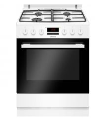 Hansa Плита комбінована, 60х60см, 65л, чавун, газ контр., дисплей, конвекція, білий