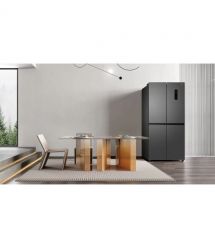 TCL Холодильник SBS, 185х84х68, холод.отд.-301л, мороз.отд.-169л, 4 дв., A++, NF, инв., диспл внешн., нерж