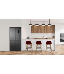 TCL Холодильник SBS, 185х84х68, холод.отд.-301л, мороз.отд.-169л, 4 дв., A++, NF, инв., диспл внешн., нерж