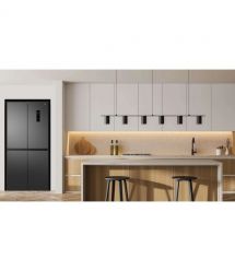 TCL Холодильник SBS, 185х84х68, холод.отд.-301л, мороз.отд.-169л, 4 дв., A++, NF, инв., диспл внешн., нерж