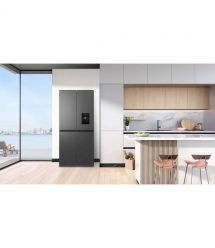 TCL Холодильник SBS, 185х84х68, холод.отд.-297л, мороз.отд.-169л, 4 дв., A++, NF, инв., диспл внешн., диспенсер, нерж